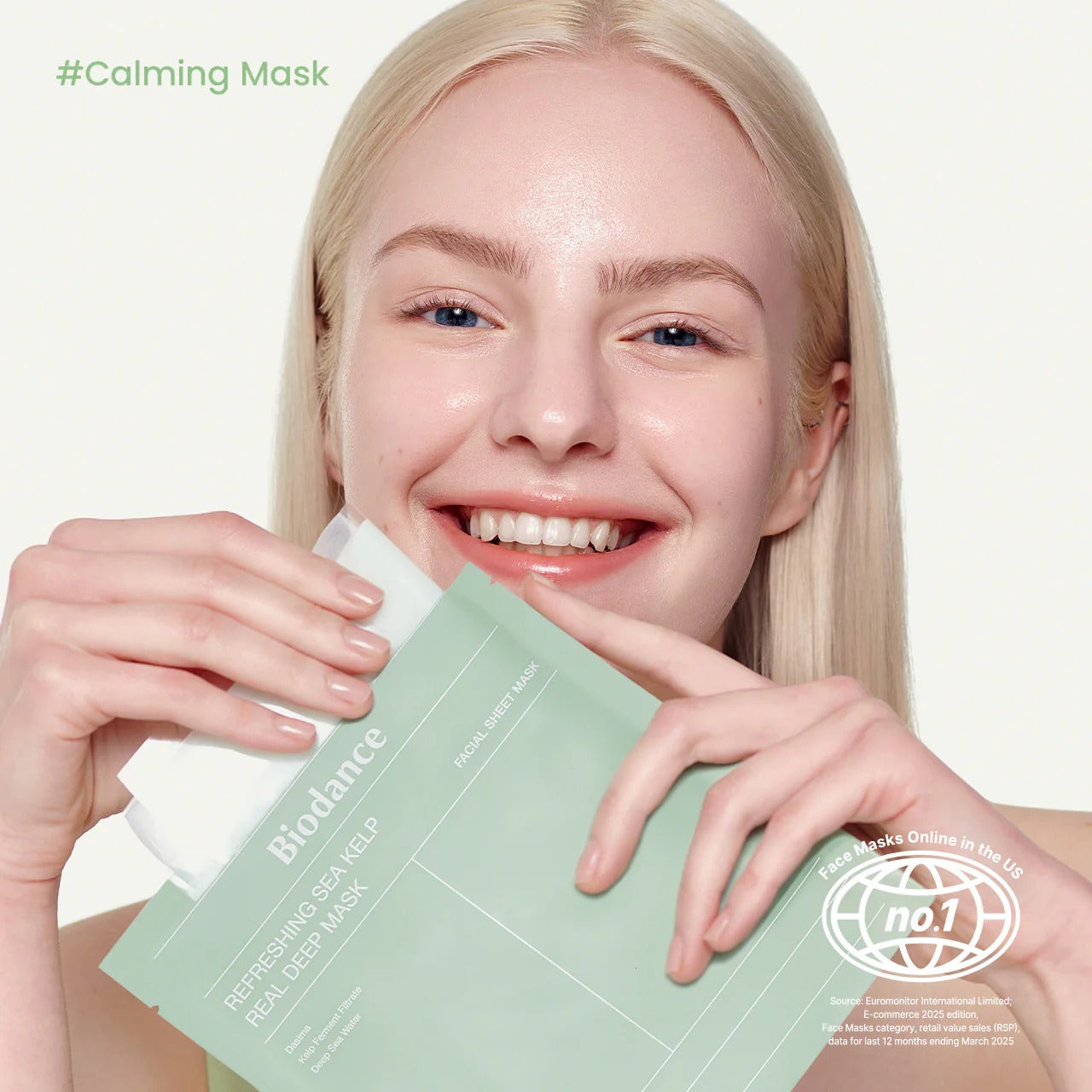 BIODANCE Refreshing Sea kelp Real Deep Mask, Overnight Hydrogel Mask, Calming, Oil & Sebum Control, Blemish Care, Korean Skincare, Stocking Stuffers for Teen Girls | 1.19oz(34g) x 16ea