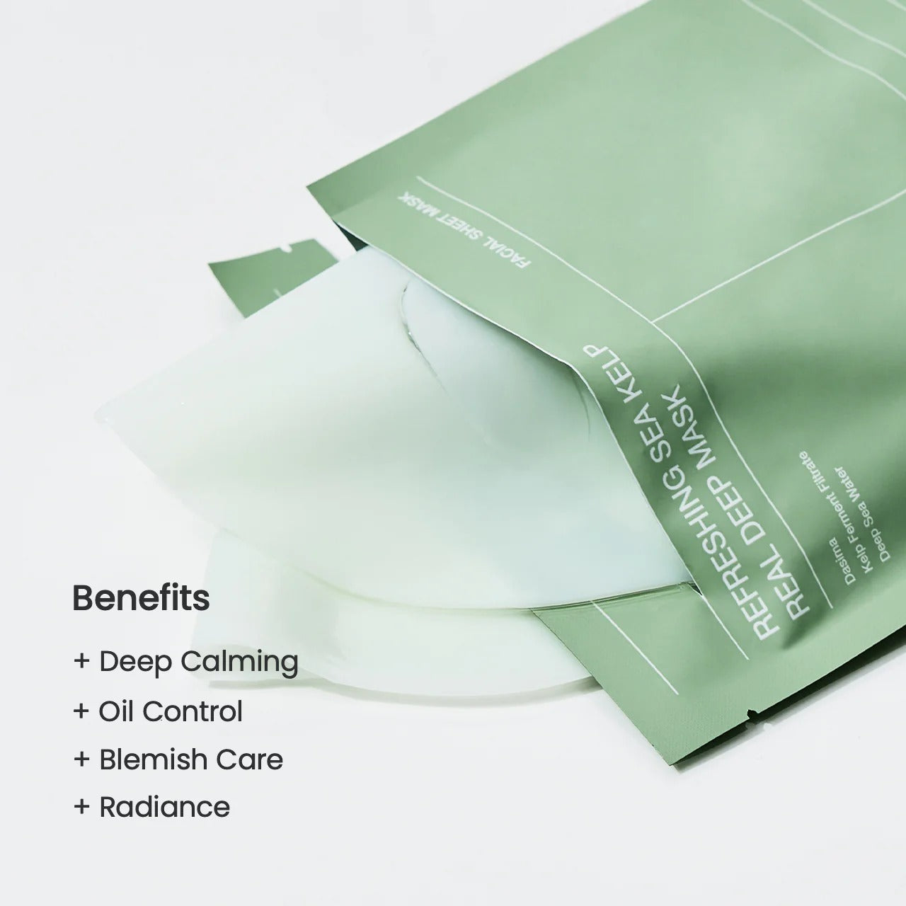 BIODANCE Refreshing Sea kelp Real Deep Mask, Overnight Hydrogel Mask, Calming, Oil & Sebum Control, Blemish Care, Korean Skincare, Stocking Stuffers for Teen Girls | 1.19oz(34g) x 16ea