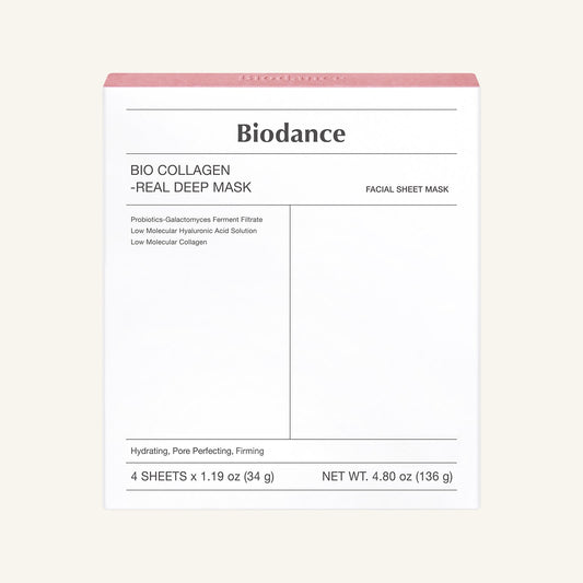 BIODANCE Bio-Collagen Real Deep Mask, Hydrating Overnight Hydrogel Mask, Pore Minimizing, Plumping, Elasticity Improvement, Korean Skincare, Stocking Stuffers for Teen Girls | 1.19oz(34g) x 16ea