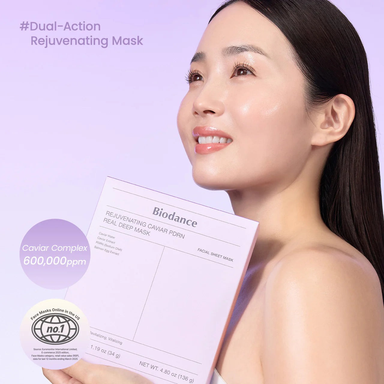 BIODANCE Rejuvenating Caviar PDRN Real Deep Mask, Overnight Hydrogel Mask, Skin Firming & Radiance Boost, Enhancing Recovery for All Skin Types, Korean Skincare, Stocking Stuffers |  1.19oz(34g) x 16ea